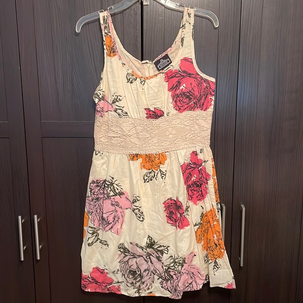 Cream Floral Sun Dress